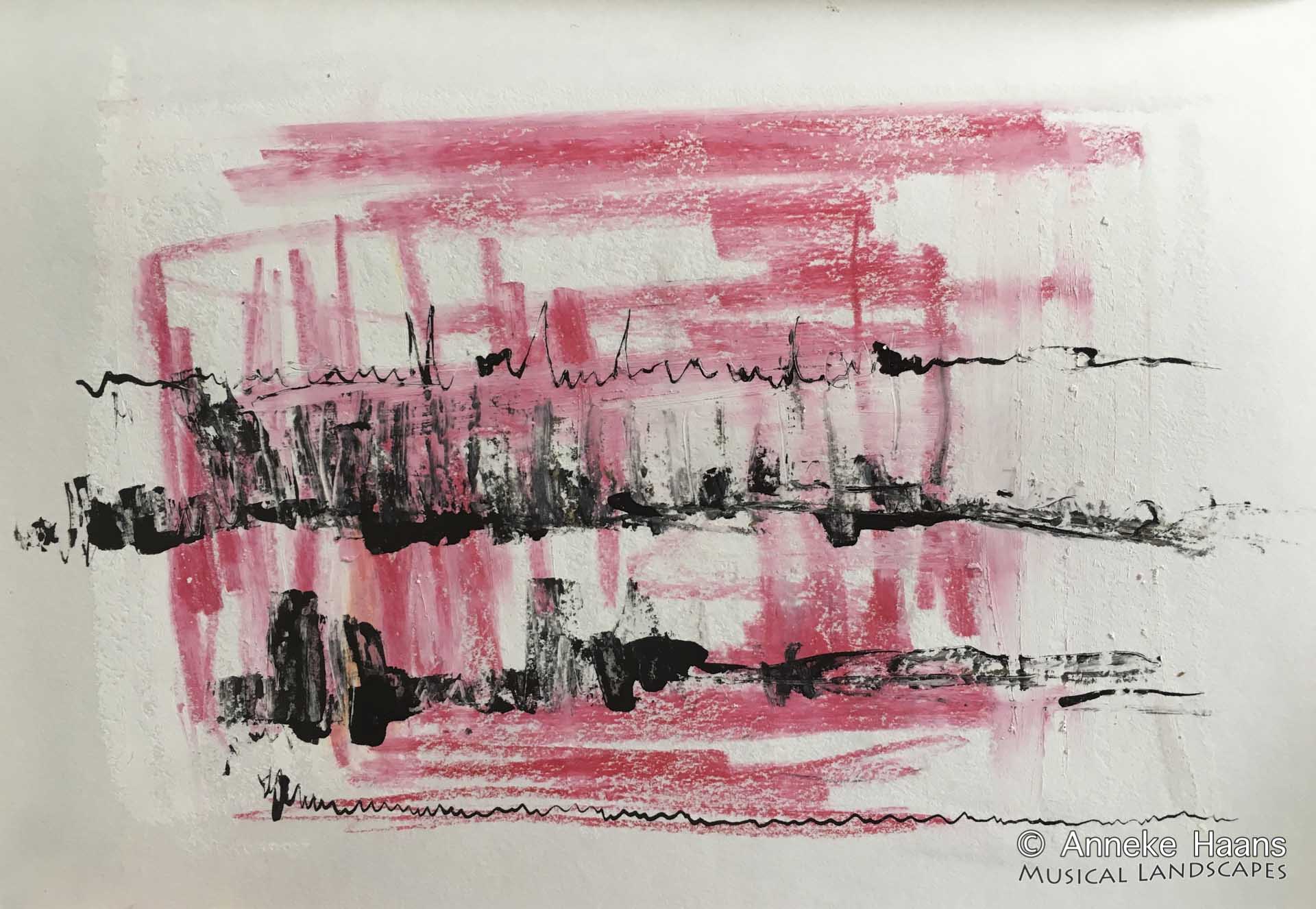 Christian Wallumrød Ensemble 5 |  Oost-indische inkt, bijenwaskrijt op papier | 21 x 14,5 cm