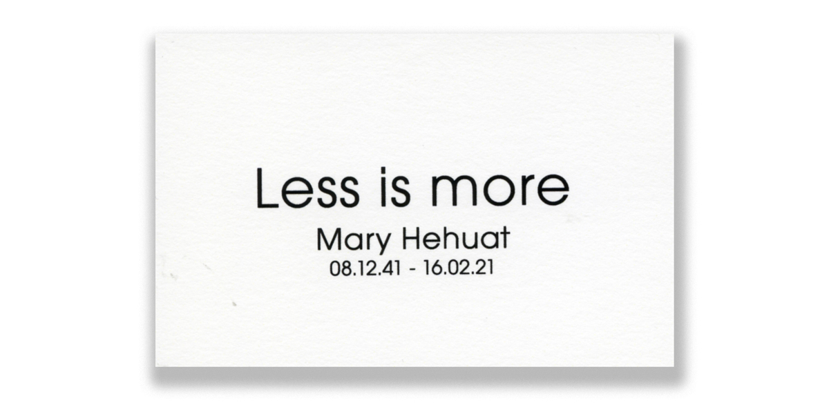 Less is more